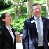 Rep. Davids with Dr. Andy Bowne, President of Johnson County Community College.