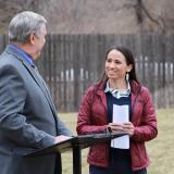 Sharice Davids smiling outdoors