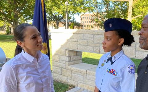 Rep. Davids with a Service Academy nominee