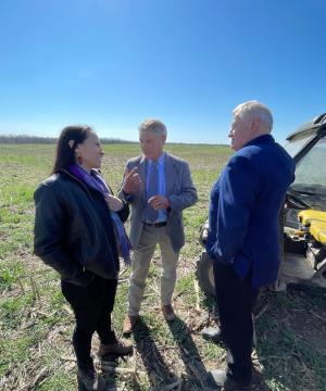 Rep. Davids during Farm Bill tour