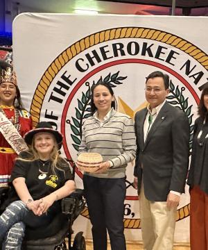 Rep. Davids with members of tribe